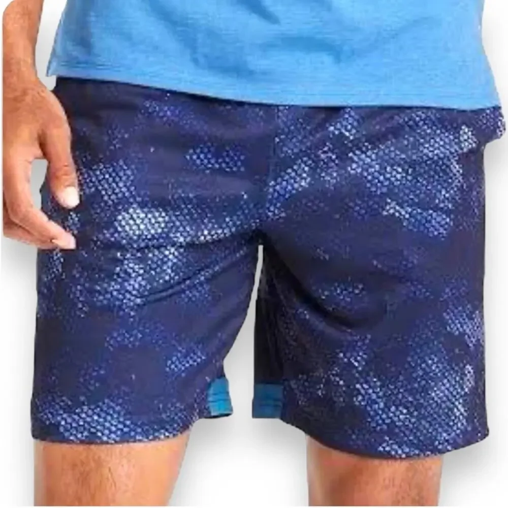 All In Motion Training Shorts blue print